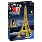 Eiffel Tower Night Edition Pusselbyggnad 3D - 216 Bitar